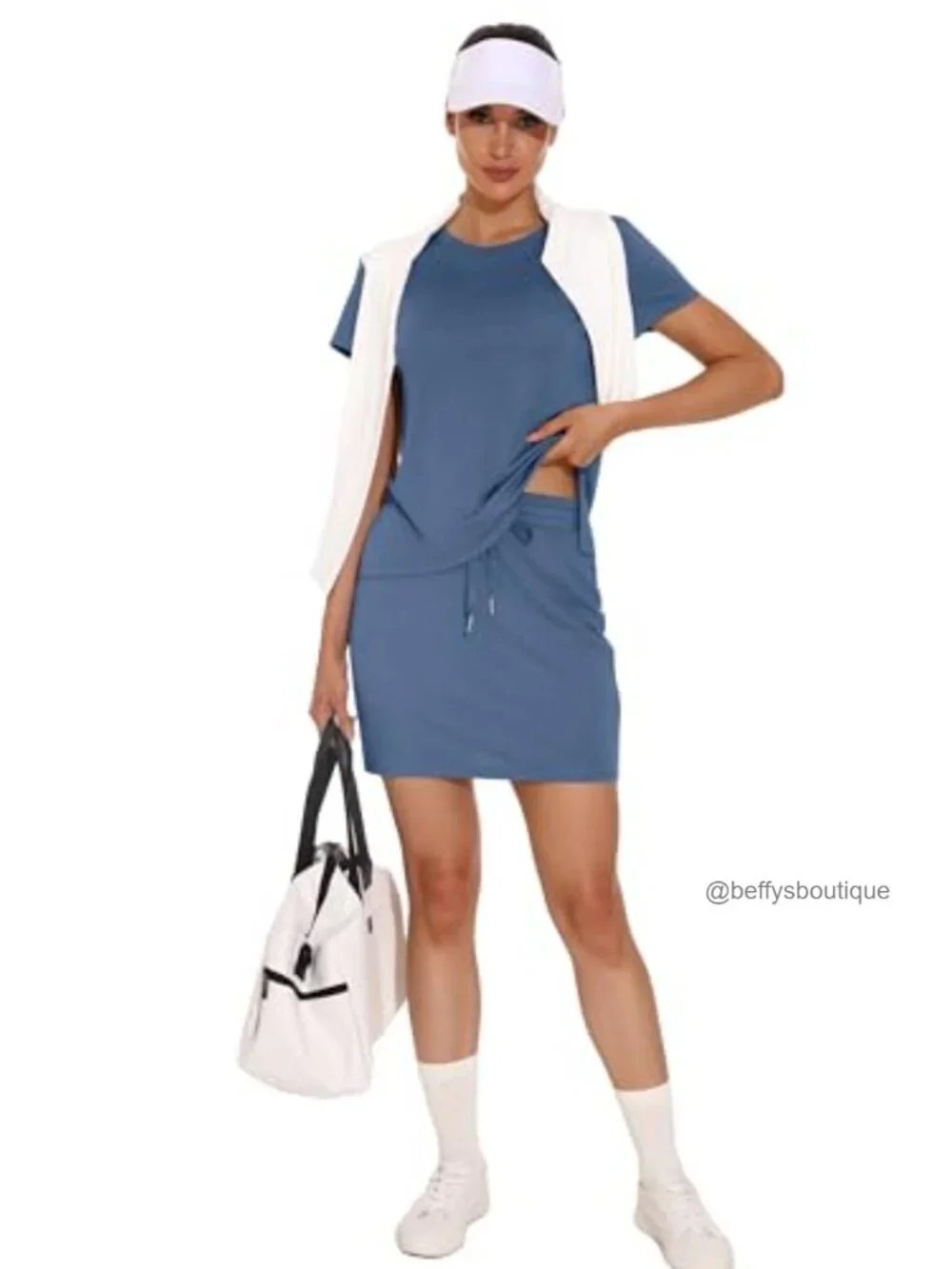 Women's 2 Piece Skirt Set Top and Skort with Pockets Athletic Loungewear